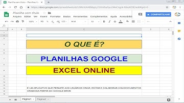 Planilhas Google - Excel Online - O que é? Vantagens e Desvantagens de Usar - Aula 01
