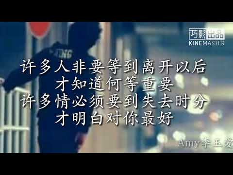 《谁说男人不流泪》 演唱：牛冰 歌词版