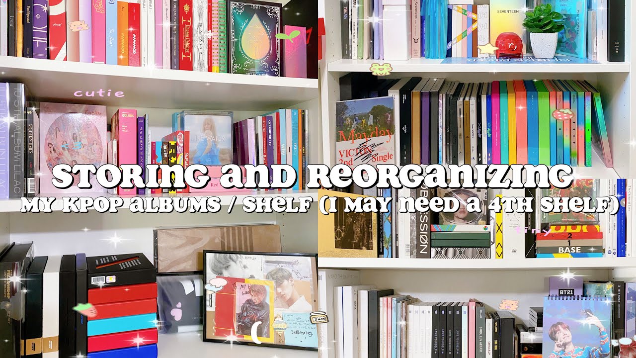 ☆ Storing & Reorganizing My Kpop Albums/Shelves | Twice, Enhypen, Ateez, Treasure & More ☆