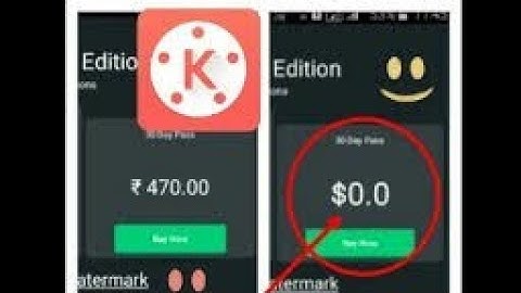 How to remove watermark of kinemaster in free