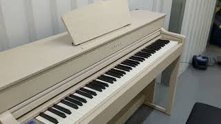 Yamaha Clavinova CLP-535 digital piano and stool in white ash