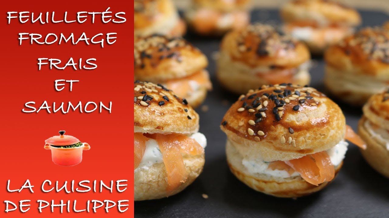 Feuilletés fromage frais et saumon