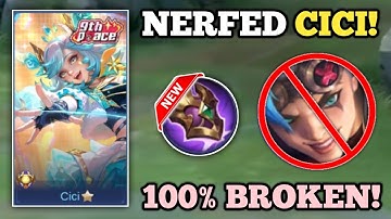 NERFED CICI 100% BROKEN BUILD VS. X-BORG! (no cooldown!💀) CICI BEST BUILD -MLBB