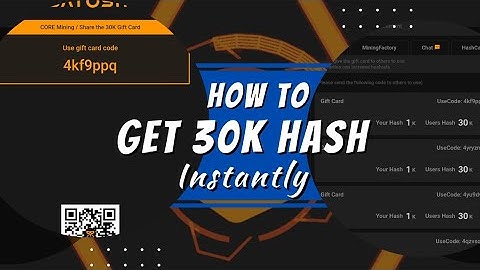 GIFT CARD: How to get Instant 30k Hash with gift card and increase your mining speed