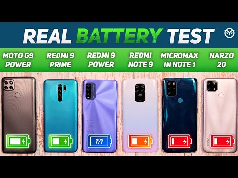 Redmi 9 Power vs Redmi Note 9 9 Prime Narzo 20 Battery Drain Test  Charging Test  Gaming Hindi