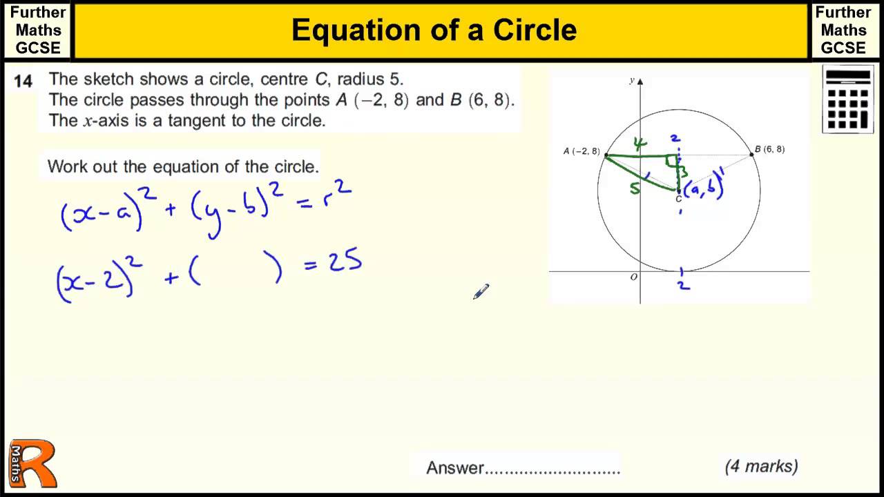 How do you find the equation of a circle?