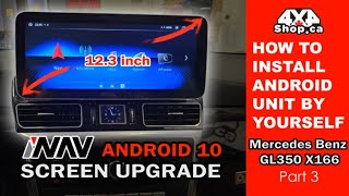 How to install 12.3' Android screen for Mercedes ML and GL Part 3