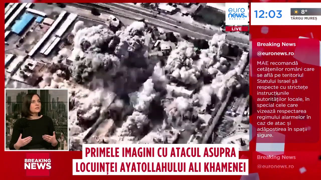 Primele imagini cu atacul asupra locuinței ayatollahului Ali Khamenei