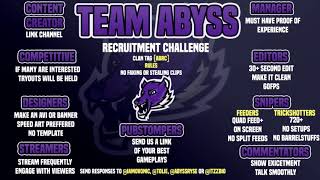 @TeamAbyssGG Recruitment Challenge