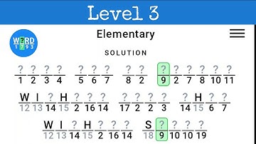 Figgerits - Word Puzzle Game - Gameplay | Elementary level 3 | Puzzle game