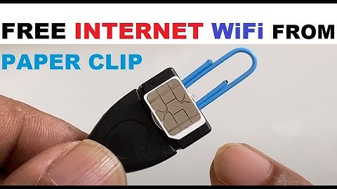 SIMPLE AND EASY FREE INTERNET ACCESS DATA WIFI NEW PAPER CLIPS