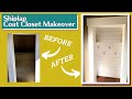 DIY Shiplap Coat Closet Makeover | Floating Bench | Storage Shelves | Coat Hooks