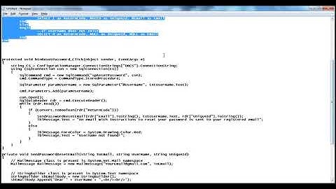 Implementing password reset link in asp net Part 95