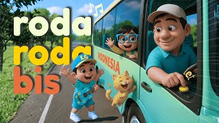 Roda Bis Telolet Basuri | Lagu Anak Indonesia Ceria | Luna Gema & Oyen Naik Bis Pariwisata 🚍✨