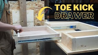 Toekick Drawer for hidden storage [Part 2: Home Bar]