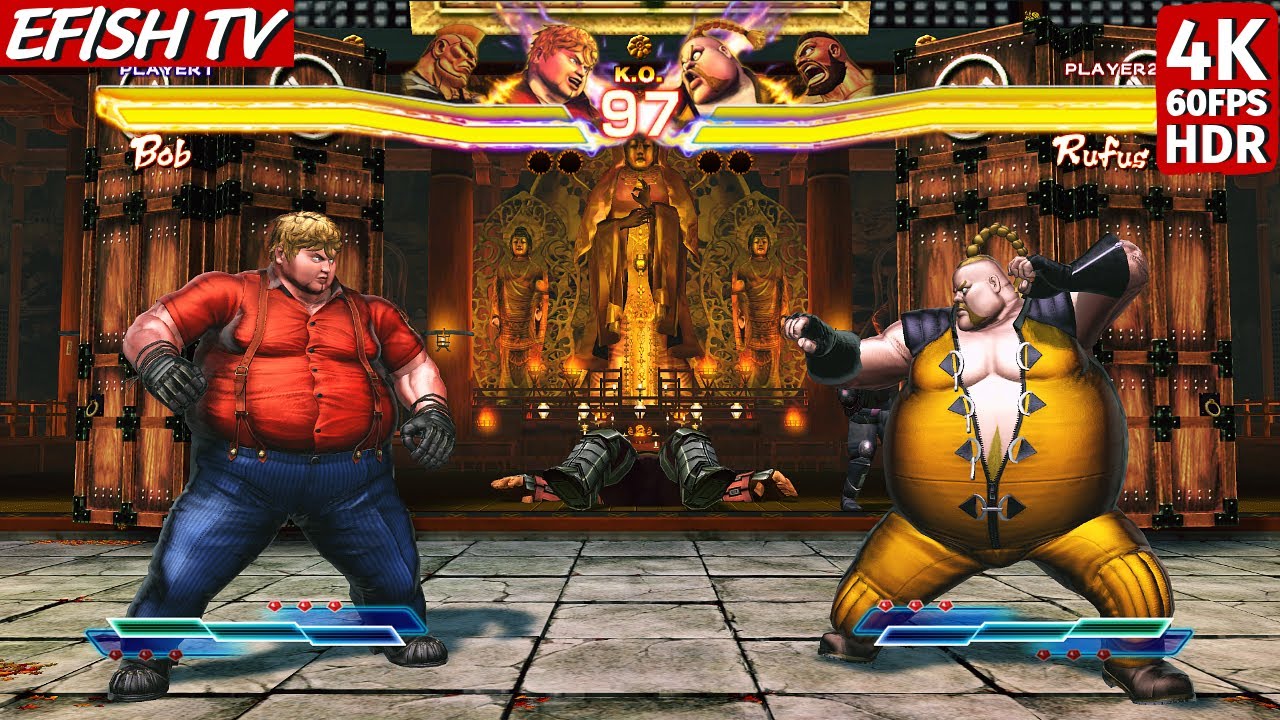 Bob & Jack-X vs Rufus & Zangief (Hardest AI) - Street Fighter X