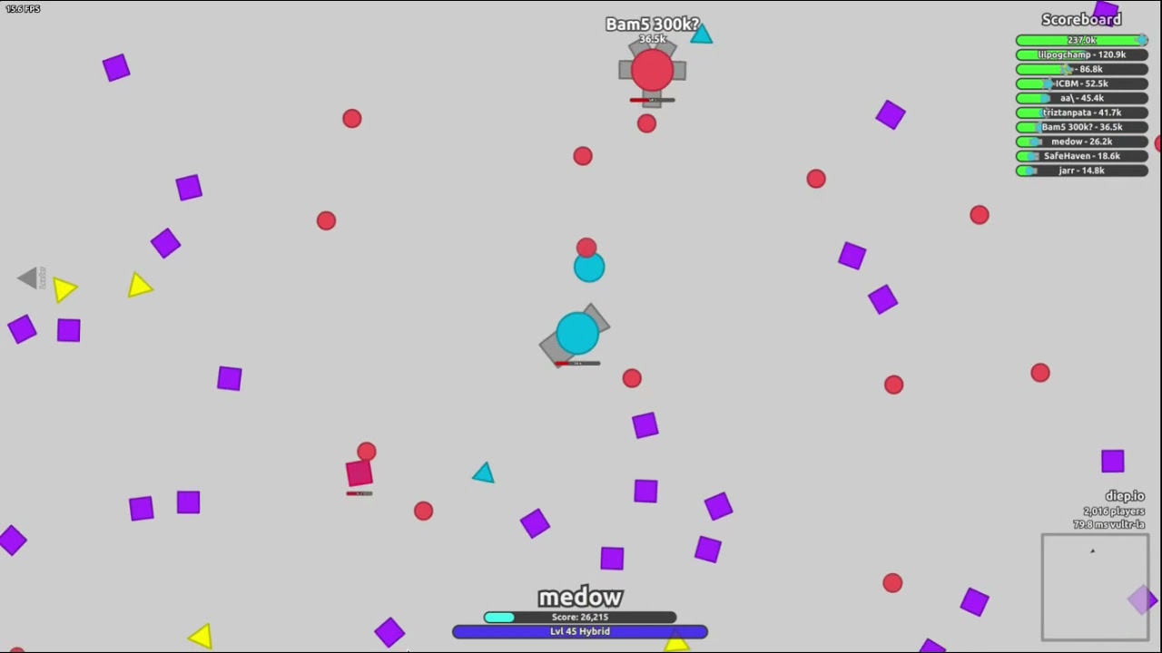 5 Bullet-Speed Destroyer/Hybrid Superior to Triangle Class | Diep.io