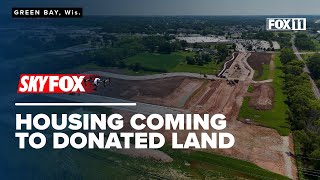 Drone video: New neighborhood on former JBS property in Green Bay, Wisconsin