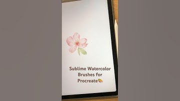 Easy watercolor cherry blossom in Procreate #procreateart #digitalart #procreatetutorial #procreate