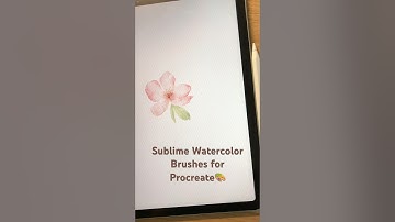 Easy watercolor cherry blossom in Procreate #procreateart #digitalart #procreatetutorial #procreate