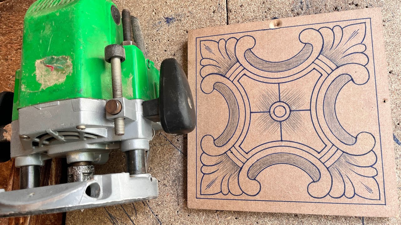 Wood Carving For Beginners // Beautiful Door Design / Easy CNC Style Pattern 