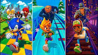 Who Runs Faster? Koply run 🆚 SUBWAY SURFERS 🆚 Sonic running games screenshot 5
