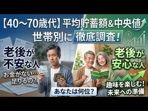 【最新】40〜70代の平均貯蓄額と中央値を公開！老後格差の正体と今すぐやるべき資産形成