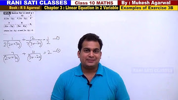Class 10 Maths (Ex 3B Example-14) Linear Equation in 2 Variable (RS Aggarwal 2020)