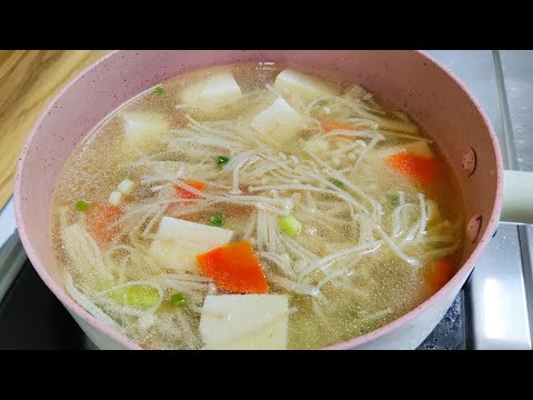Sup Tofu Jamur Enoki