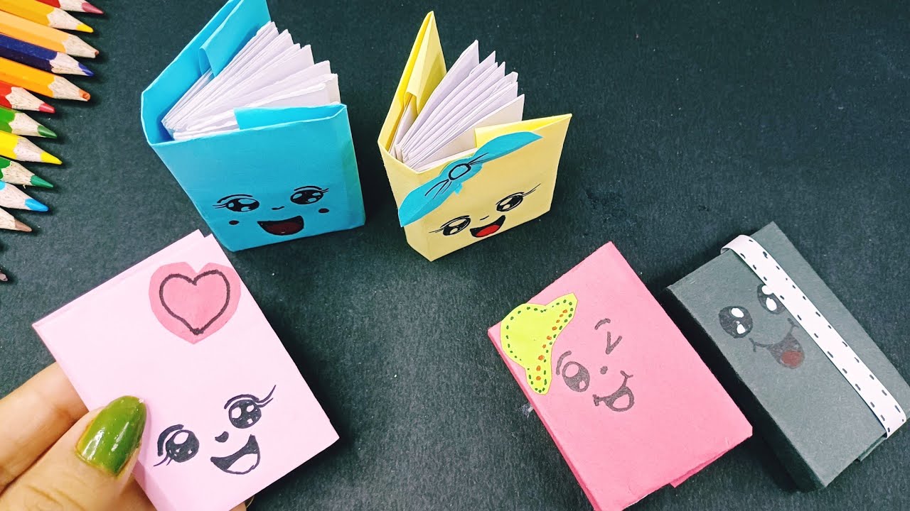 Notebook Craft How To Make Easy Simple Mini Notebook/ Diy School Craft Idea Plz ...