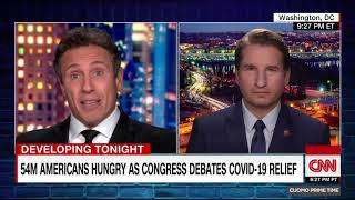 Rep. Dean Phillips on Cuomo Prime Time discussing his bipartisan COVID relief plan