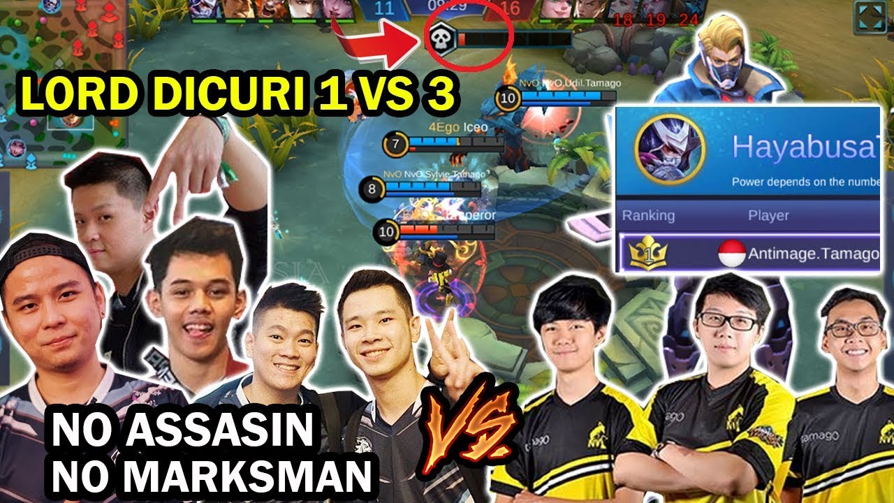 EVOS BERTEMU TOP 1 GLOBAL HAYABUSA ANTIMAGE DAN NV ONIC! AMAZING GAMEPLAY! GG GILA!