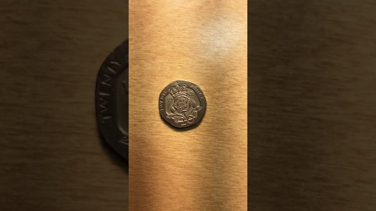 1982 twenty pence queen Elizabeth in obverse 