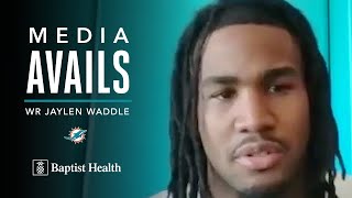 Jaylen Waddle meets with the media | Miami Dolphins