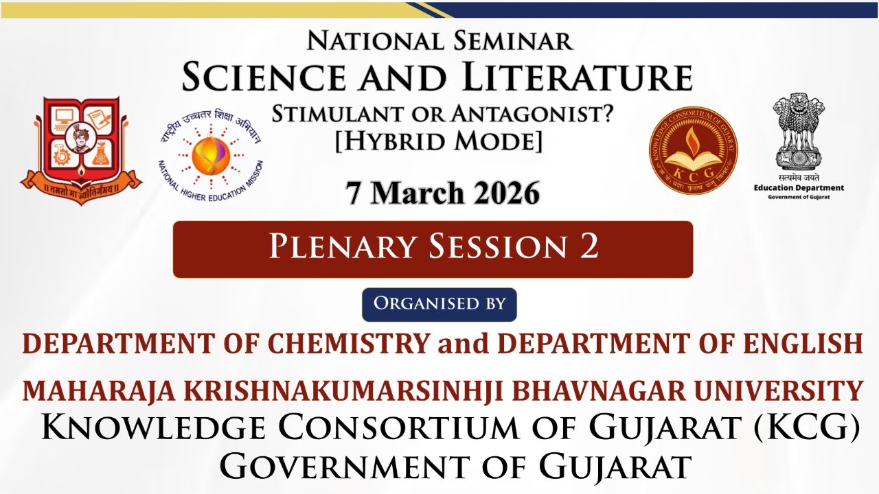 Plenary Session 2 | National Seminar on Science and Literature | Chemistry - English | MKBU