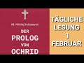 Der Prolog von Ohrid vom 1. (14.) Februar