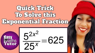Quick Maths Trick To Solve Exponential Fraction