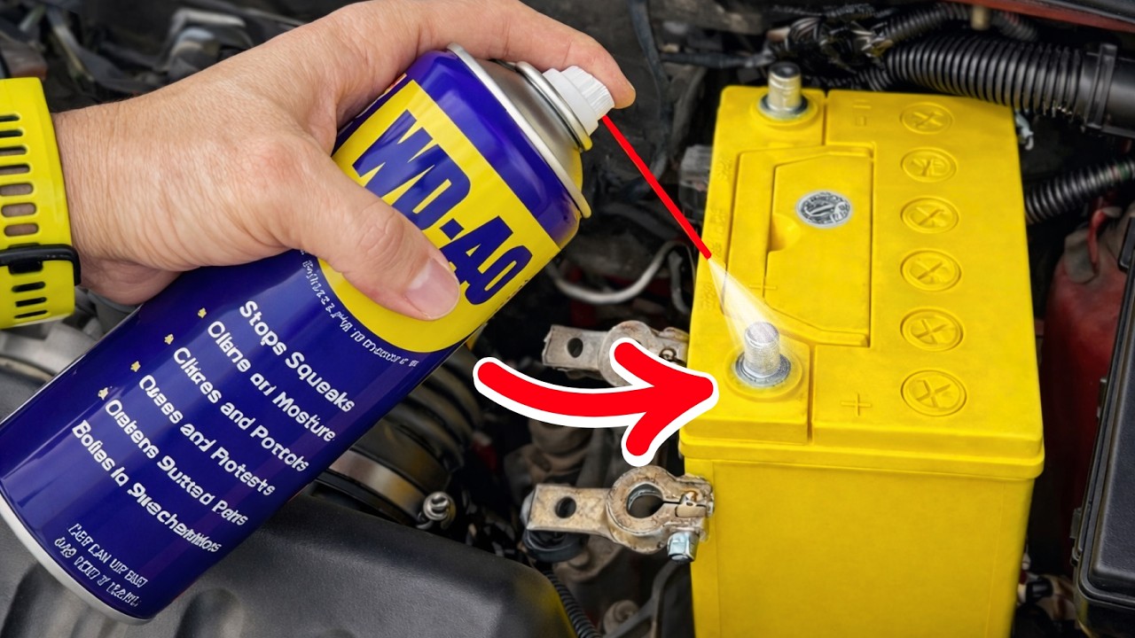 Больше никогда не покупайте новый автомобильный аккумулятор! Распылите WD-40 и посмотрите, что пр...