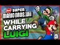 Is it possible to beat New Super Mario Bros. Wii While Carrying Luigi?