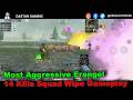 Most Aggressive Erangel14 Kills Squad Wipe Gameplay #1vs4cluth #shorts #pubgmobile