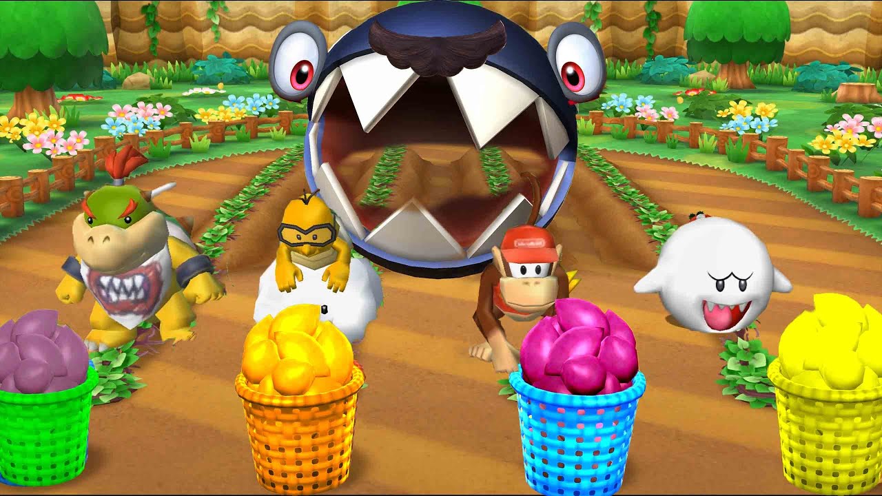 Mario Party 9 Mod Mini Game - Bowser Jr. vs Lakitu vs King Boo vs Diddy Kong (Master CPU) #MarioGame