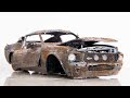 Restoration Damaged Abandoned Ford Mustang Shelby GT500 Eleanor - Model Car