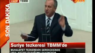 Muharrem İnce tezkere konuşması 2012 chp