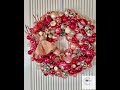 Vintage Christmas Ornament Wreath: 1940s Chalkware Angel, Shiny Brite Glass