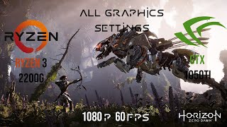 Horizon Zero Dawn | Ryzen 3 2200g | GTX 1050 Ti | All Settings | 1080p