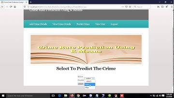 Crime rate Prediction using K mean Java Project