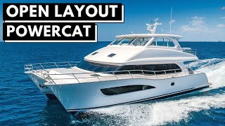 Horizon PC60 Luxury Power Catamaran Open Layout Yacht Tour