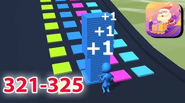 Stack Colors - Level 321-325 - NEW GAME - New Update Gameplay Walkthrough - All Level (iOS, Android)
