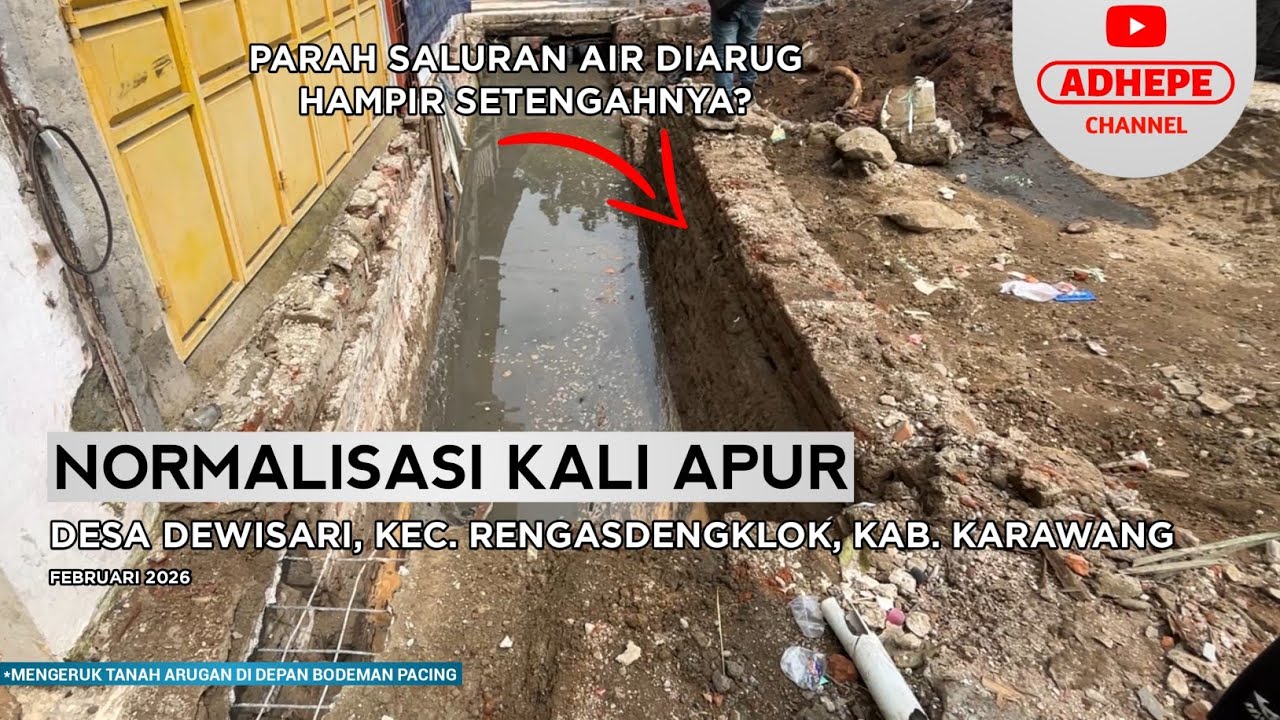 SALURAN AIR KO DIARUG? | NORMALISASI KALI APUR - KARAWANG 2026 