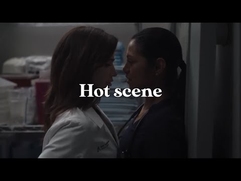 New Amsterdam 4x03 /Hot  Kiss Scenes — Lauren and Leyla (Janet Montgomery and Shiva Kalaiselvan)